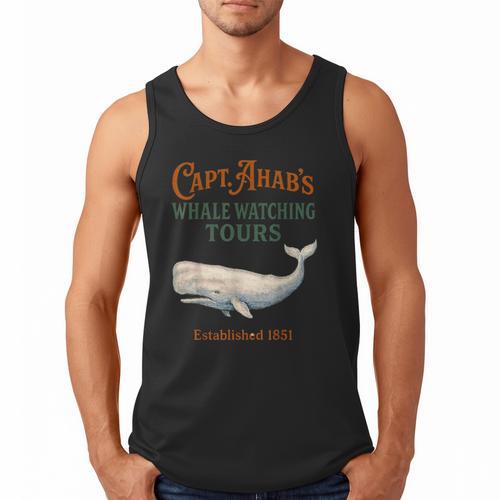Captain Ahab’s Whale Watching Tours – Moby Book Parody Men Tank Top - Bookorys DE