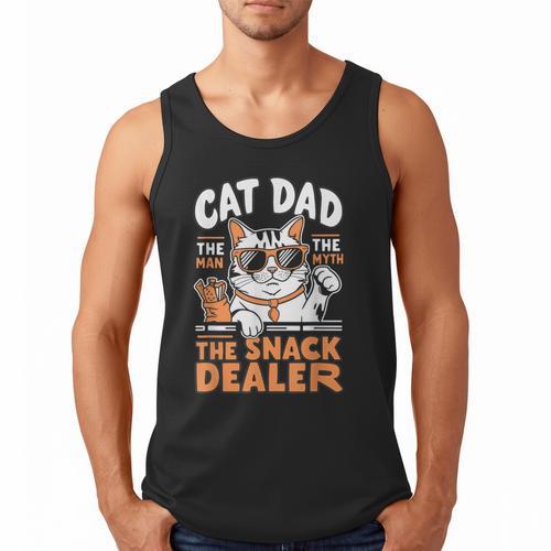 Cat Dad The Man The Myth The Snack Dealer Men Tank Top - Father's Day Fun