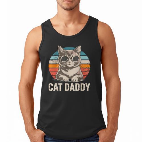 Cat Daddy Shirt Men Cat Lover Dad Fathers Day Men Tank Top - Father's Day Fun
