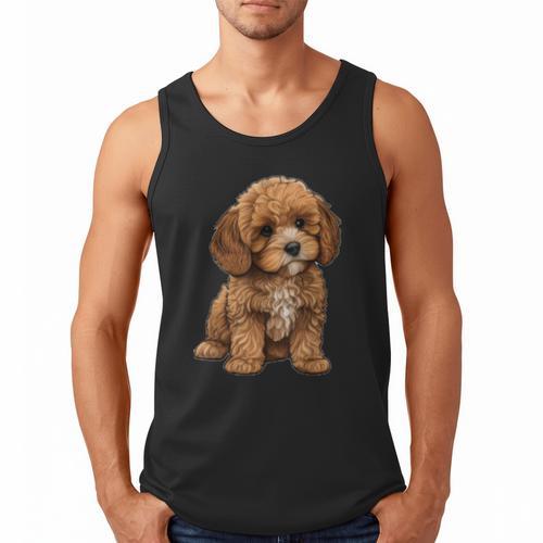 Cavapoo Breed Pet Lover Art Dog For Mom Dad Kids Men Tank Top - Father's Day Fun
