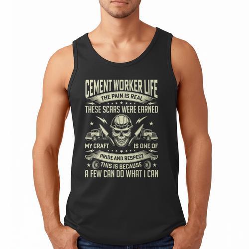Cement Worker Life Concrete Finisher Dad Father Men Tank Top - Father's Day Fun