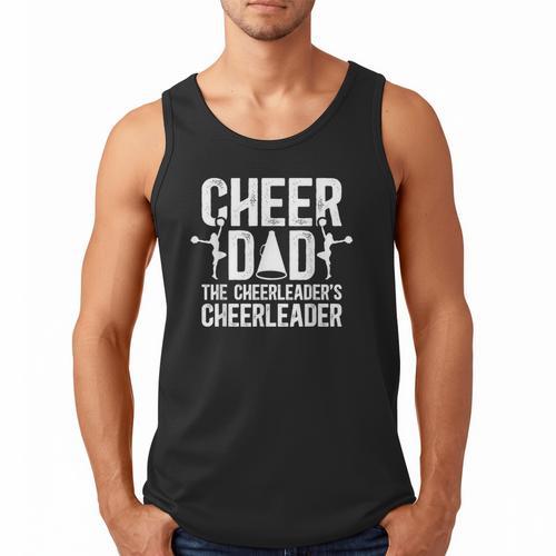 Cheer Dad The Cheerleader's Cheerleader Dad Cheer Father Men Tank Top - Father's Day Fun