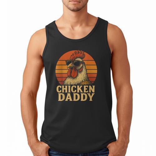 Chicken Daddy Vintage Chicken Dad Farmer Poultry Farmer Men Tank Top - Father's Day Fun