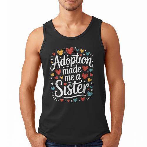 Child Adoption Day Adoptive Dad Adoption Made Me A Sister Men Tank Top - Father's Day Fun