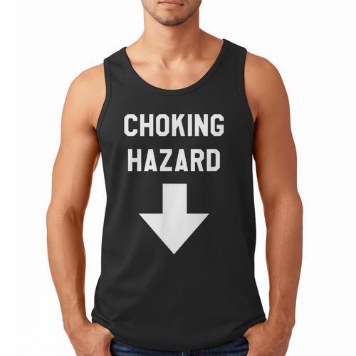Choking Hazard Adult Dad Joke Men Tank Top - Father's Day Fun