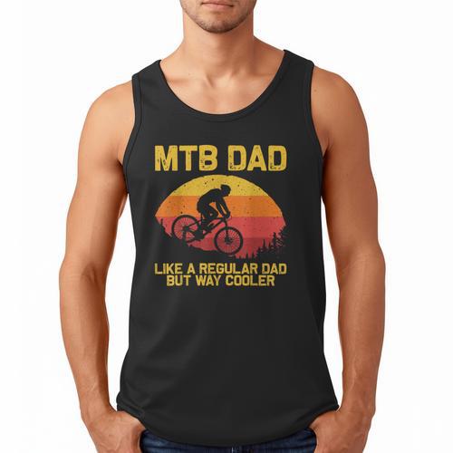 Cool Mountain Biking For Dad Father Biker MTB Bicycle Bike Men Tank Top - Father's Day Fun