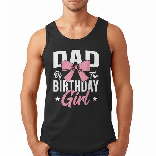 Coquette Pink Bow Men Dad Of The Birthday Girl Men Tank Top - Father's Day Fun