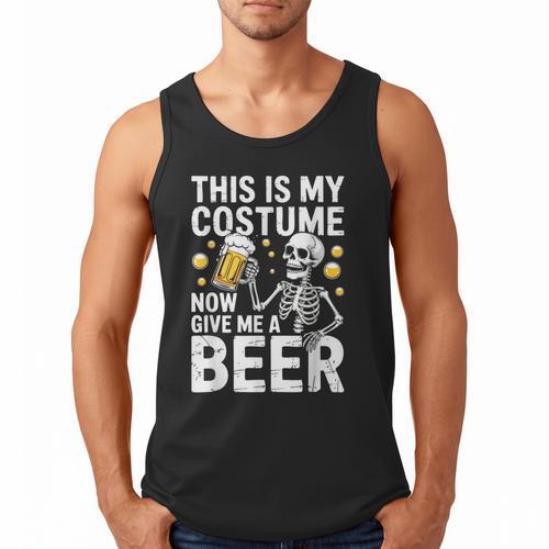 This Is My Costume Give Me A Beer Shirt Men Dad Halloween Men Tank Top - Father's Day Fun
