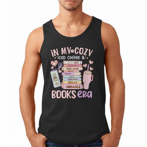 In My Cozy Iced Coffee And Books Era Men Tank Top - Bookorys UK