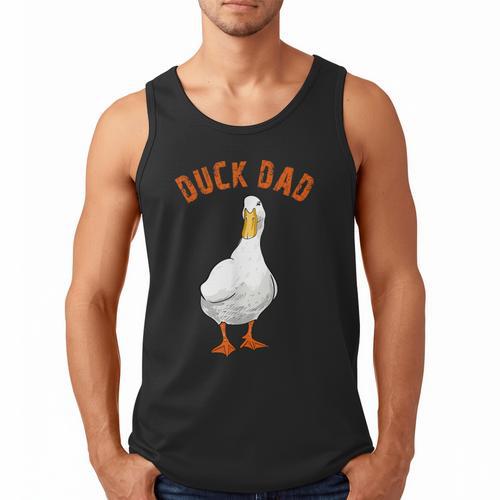 Cute Duck Dad Lover Illustration Duck Owner Men Tank Top - Father's Day Fun
