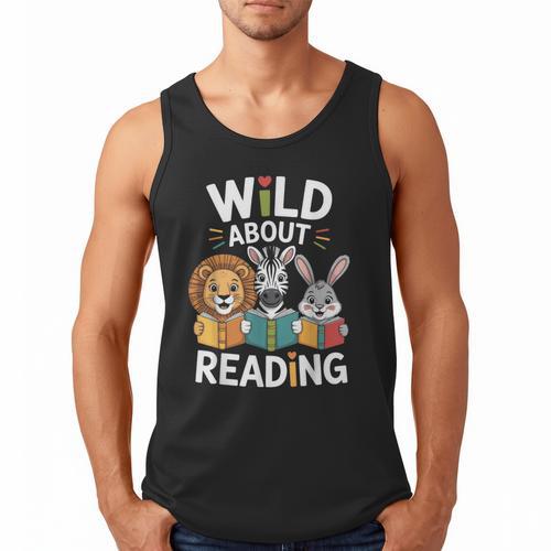 Cute Wildlife Zoo Animals For Book Reader Bookworms Men Tank Top - Bookorys AU