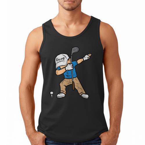 Dabbing Golfer Golfing Golfer Dad Men Boys Kids Youth Men Tank Top - Father's Day Fun