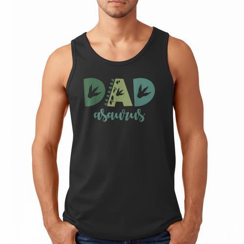 Dad Asaurus Dinosaur Birthday Mom Dad Birthday Boy T-Rex Men Tank Top - Father's Day Fun