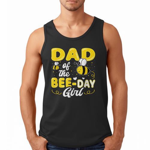 Dad Of The Bee Day Girl Hive Party Matching Birthday Sweet Men Tank Top - Father's Day Fun