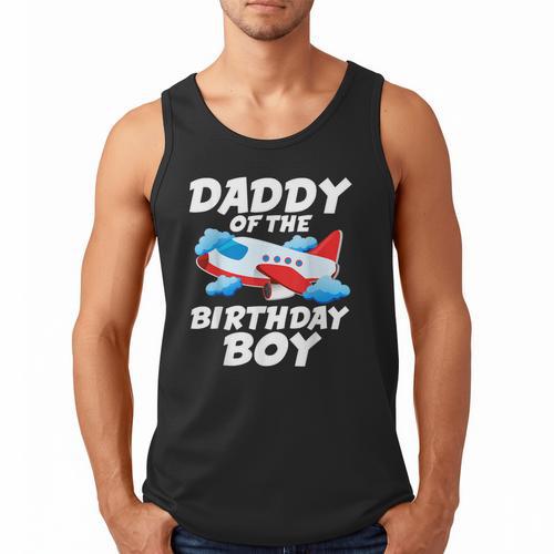 Dad Of The Birthday Boy Airplane Men Tank Top - Father's Day Fun