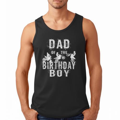 Dad Of The Birthday Boy Dirt Bike B-Day Party Men Tank Top - Father's Day Fun