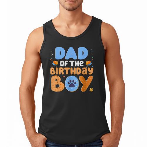 Dad Of The Birthday Boy Dog Lover Family Matching Men Tank Top - Father's Day Fun