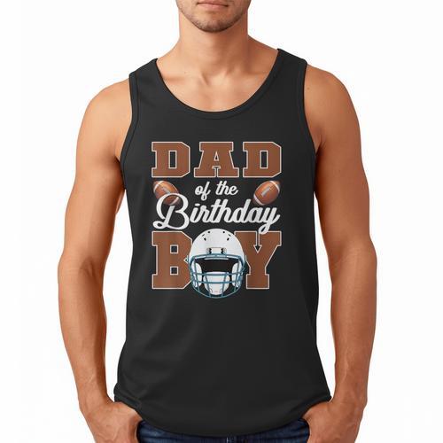 Dad Of The Birthday Boy Football Party Family Matching Men Tank Top - Father's Day Fun