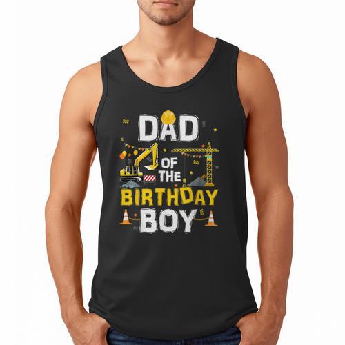 Dad Of The Birthday Boy Matching Construction Crew B-Day Men Tank Top - Father's Day Fun
