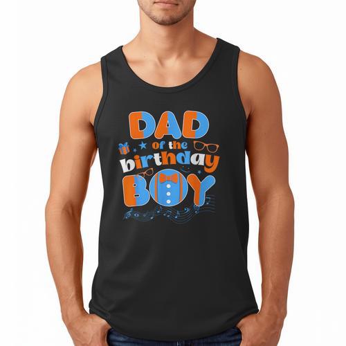 Dad Of The Birthday Boy Matching Family Blippy Men Tank Top - Father's Day Fun