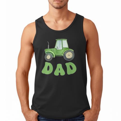 Dad Of The Birthday Boy Tractor Farm Trucks Family Party Men Tank Top - Father's Day Fun