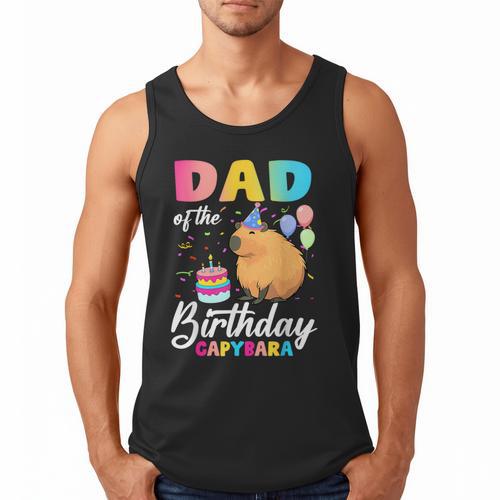 Dad Of The Birthday Capybara Girl Bday Party Family Men Tank Top - Father's Day Fun