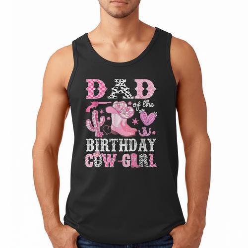 Dad Of The Birthday Cow-Girl Rodeo Cowgirl Bday Men Tank Top - Father's Day Fun
