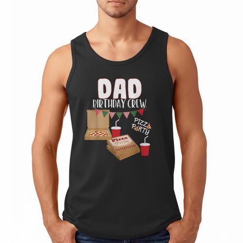 Dad Birthday Crew Pizza Theme Birthday Pizza Lover Party Men Tank Top - Father's Day Fun