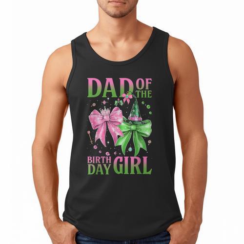 Dad Of The Birthday Girl Coquette Matching Family Party Men Tank Top - Father's Day Fun