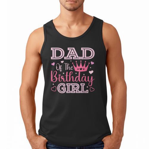 Dad Of The Birthday Girl Cute Pink Matching Family Party Men Tank Top - Father's Day Fun