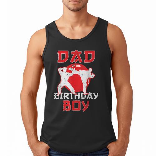 Dad Of The Birthday Karate Taekwondo Boy Martial Arts Men Tank Top - Father's Day Fun