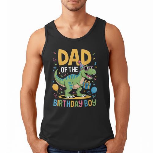 Dad Of The Birthday Party Outfit Dinosaur Squad Daddy Men Tank Top - Father's Day Fun