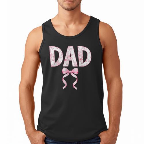 Dad Birthday Squad Matching Coquette Bow Family Party Men Tank Top - Father's Day Fun