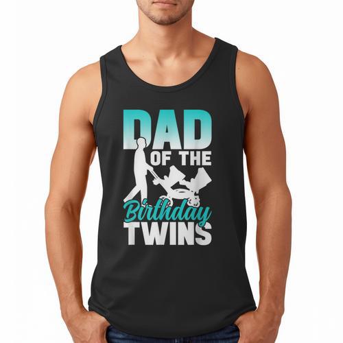 Dad Of The Birthday Twins Celebrate Cute Twin Father Daddy Men Tank Top - Father's Day Fun