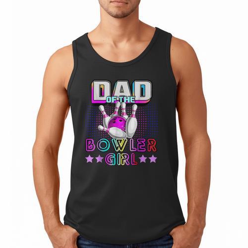 Dad Of The Bowler Girl Matching Family Bowling Birthday Men Tank Top - Father's Day Fun