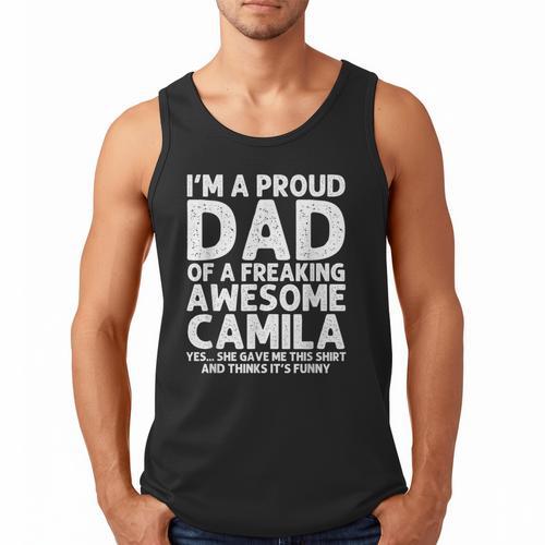 Dad Of CAMILA Father's Day Personalized Name Joke Men Tank Top - Father's Day Fun