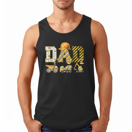 Dad Construction Excavator Kids Matching Family Party Men Tank Top - Father's Day Fun