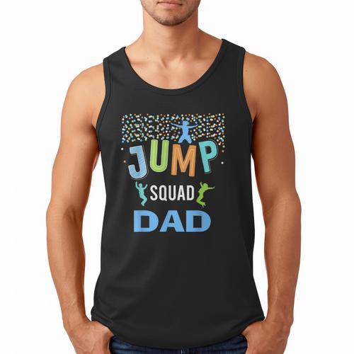 Dad Daddy Jump Squad Birthday Boy Trampoline Jumper Bday Men Tank Top - Father's Day Fun