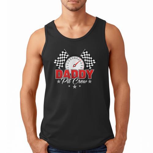 Dad Daddy Pit Crew Race Car Birthday Racing Party Men Tank Top - Father's Day Fun