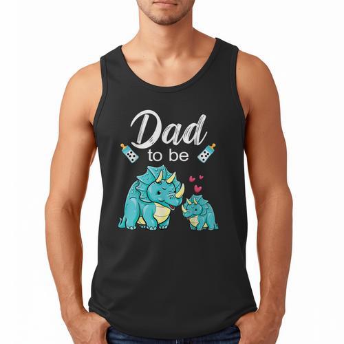 Dad To Be Dinosaur Baby Shower For Boy Men Tank Top - Father's Day Fun