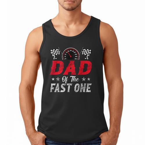 Dad Of The Fast One 1st Birthday Racing Car Family Men Tank Top - Father's Day Fun