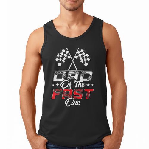 Dad Of The Fast One First Birthday Racing Car Family Men Tank Top - Father's Day Fun