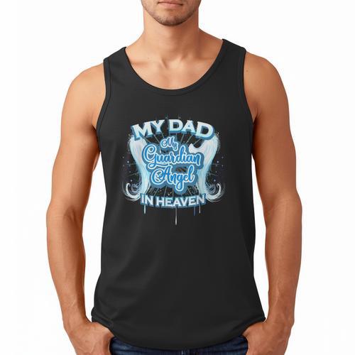 My Dad Is My Guardian Angel In Heaven Loss Father Memorial Men Tank Top - Father's Day Fun