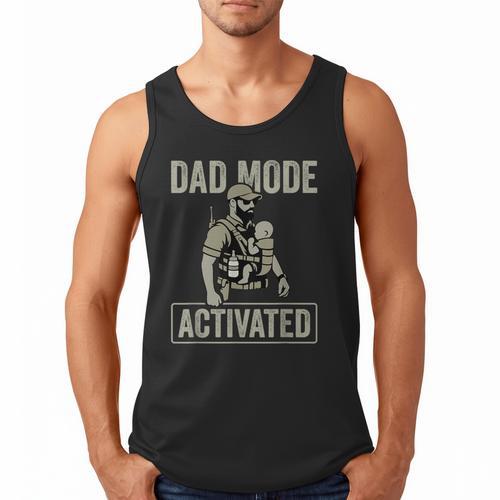 Dad Mode Activated Tactical Baby Carrier Military Father Men Tank Top - Father's Day Fun
