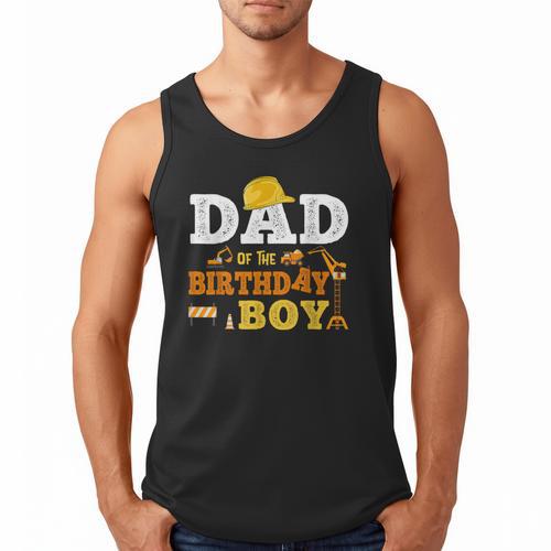 Dad Mom Of The Birthday Boy Kid Construction Matching Family Men Tank Top - Father's Day Fun