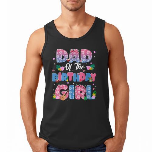 Dad And Mom Of The Birthday Girl Party Decor Family Matching Men Tank Top - Father's Day Fun