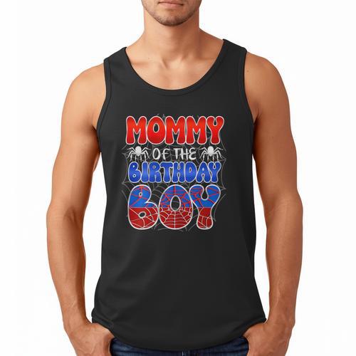 Dad And Mom Mommy Birthday Boy Spider Family Matching Men Tank Top - Father's Day Fun