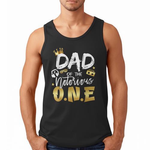 Dad Of The Notorious One Old School 1st Hip Hop Birthday Men Tank Top - Father's Day Fun