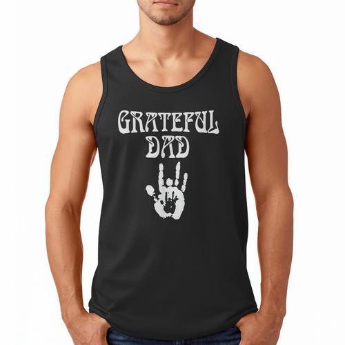 Dad Retro Distressed Grateful Dad Men Tank Top - Father's Day Fun