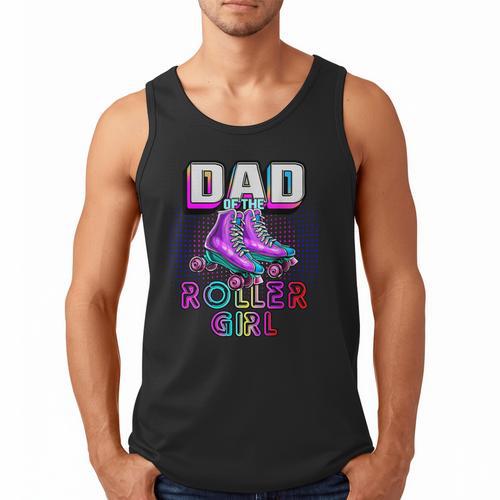 Dad Of Roller Girl Roller Skating Birthday Matching Family Men Tank Top - Father's Day Fun